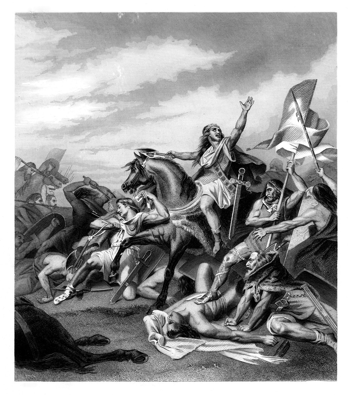 Battle of Tolbiacum, 496 AD, 1875 by Daniel John Pound