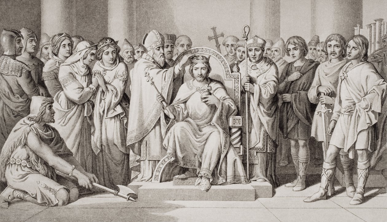 Coronation of Harold II King of the Anglo-Saxons in AD 1066, from 