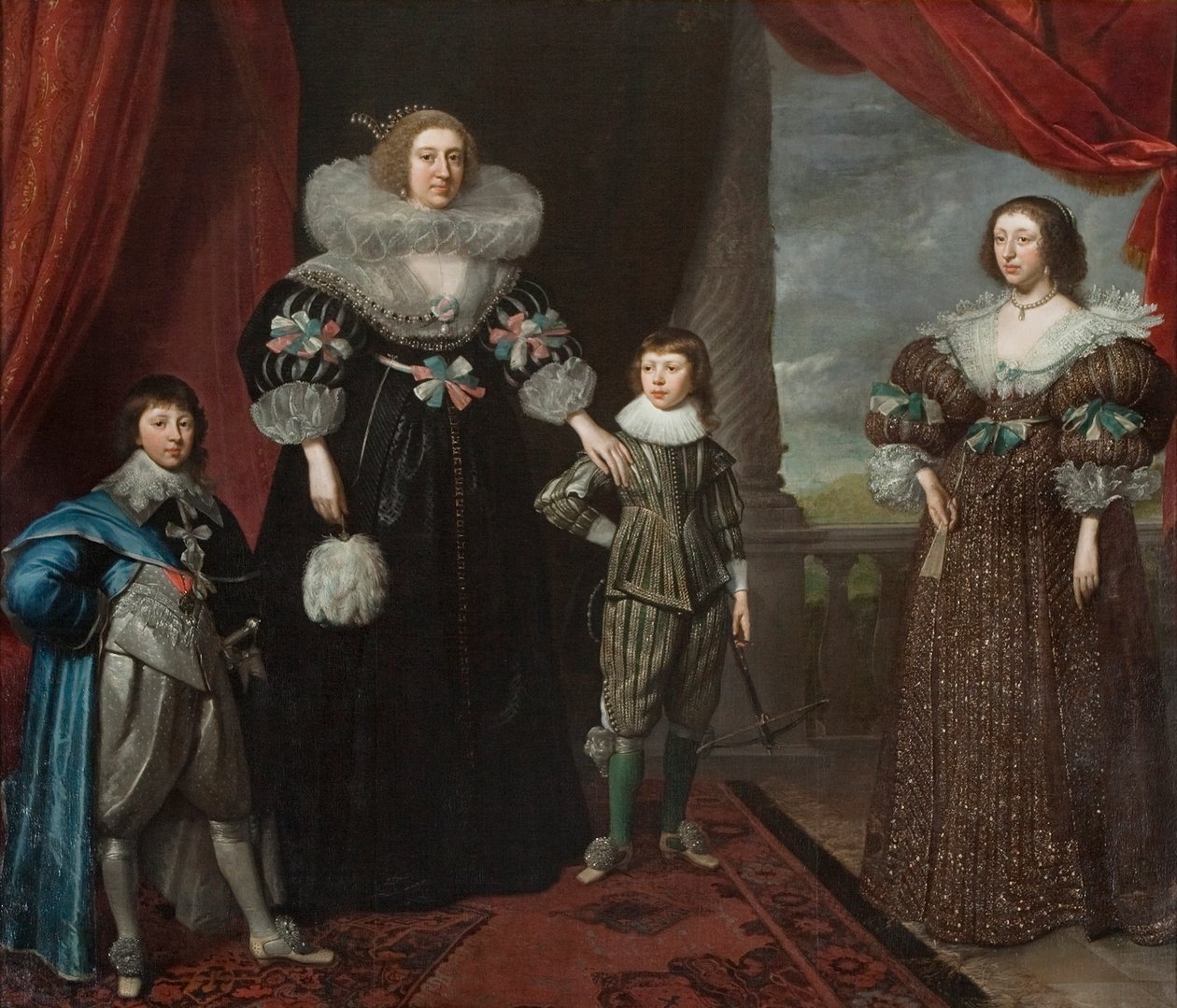 Christian Bruce, Countess of Devonshire, and Her Children, c.1629 by Daniel Mytens