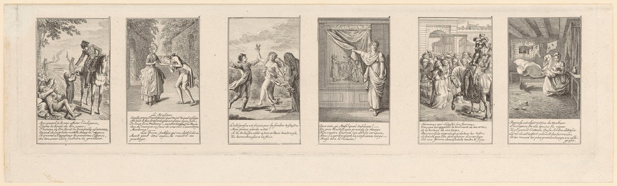 6 of 12 Sheets of Moral and Satirical Content, Part 2 by Daniel Nikolaus Chodowiecki