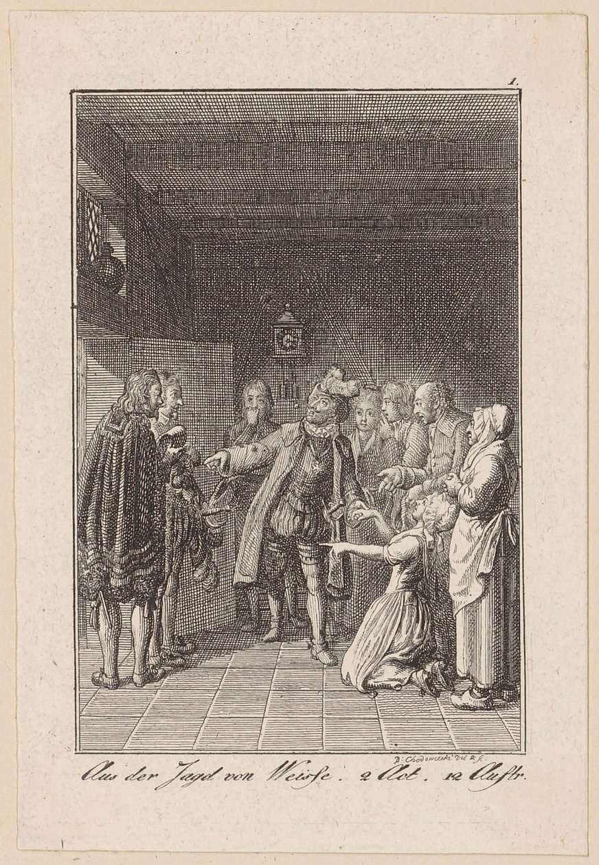 From the Hunt by Weisse by Daniel Nikolaus Chodowiecki