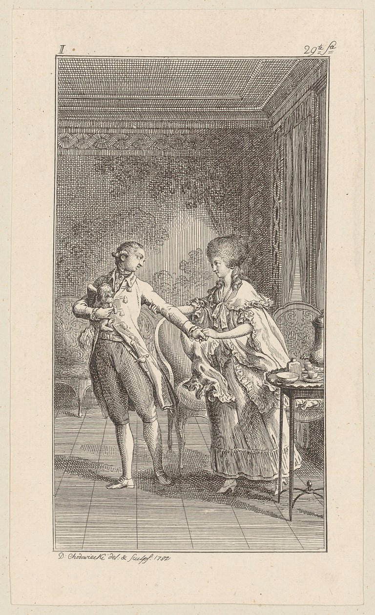 Beatrice Gives the Squire the Little Caesar by Daniel Nikolaus Chodowiecki