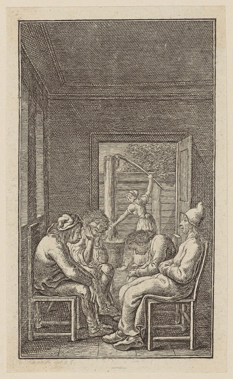 Visit to St. Hiob at **, plate 2 by Daniel Nikolaus Chodowiecki
