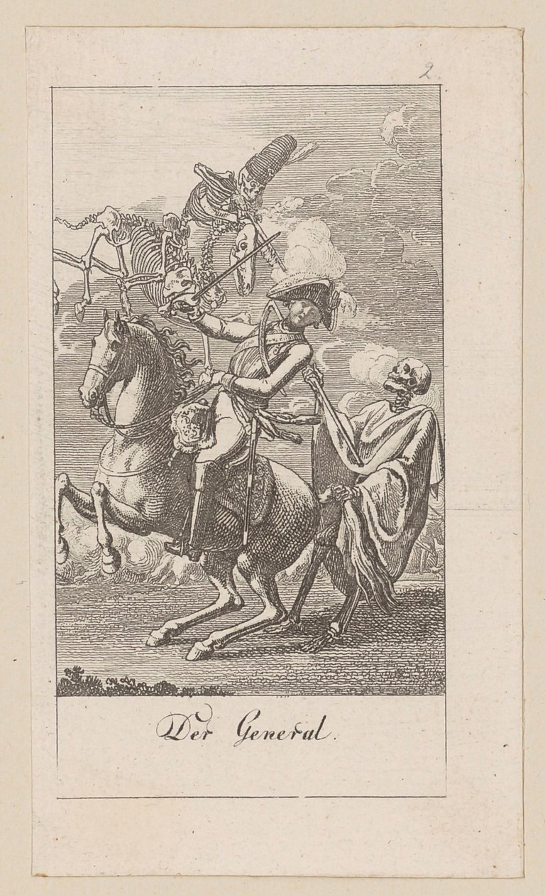 General, Plate 2 from the series "The Dance of Death" by Daniel Nikolaus Chodowiecki