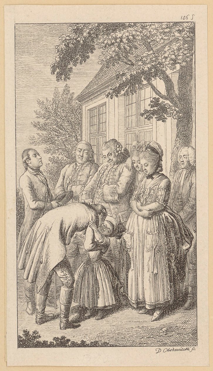 Mr. v. G. and Alexander Saying Goodbye by Daniel Nikolaus Chodowiecki