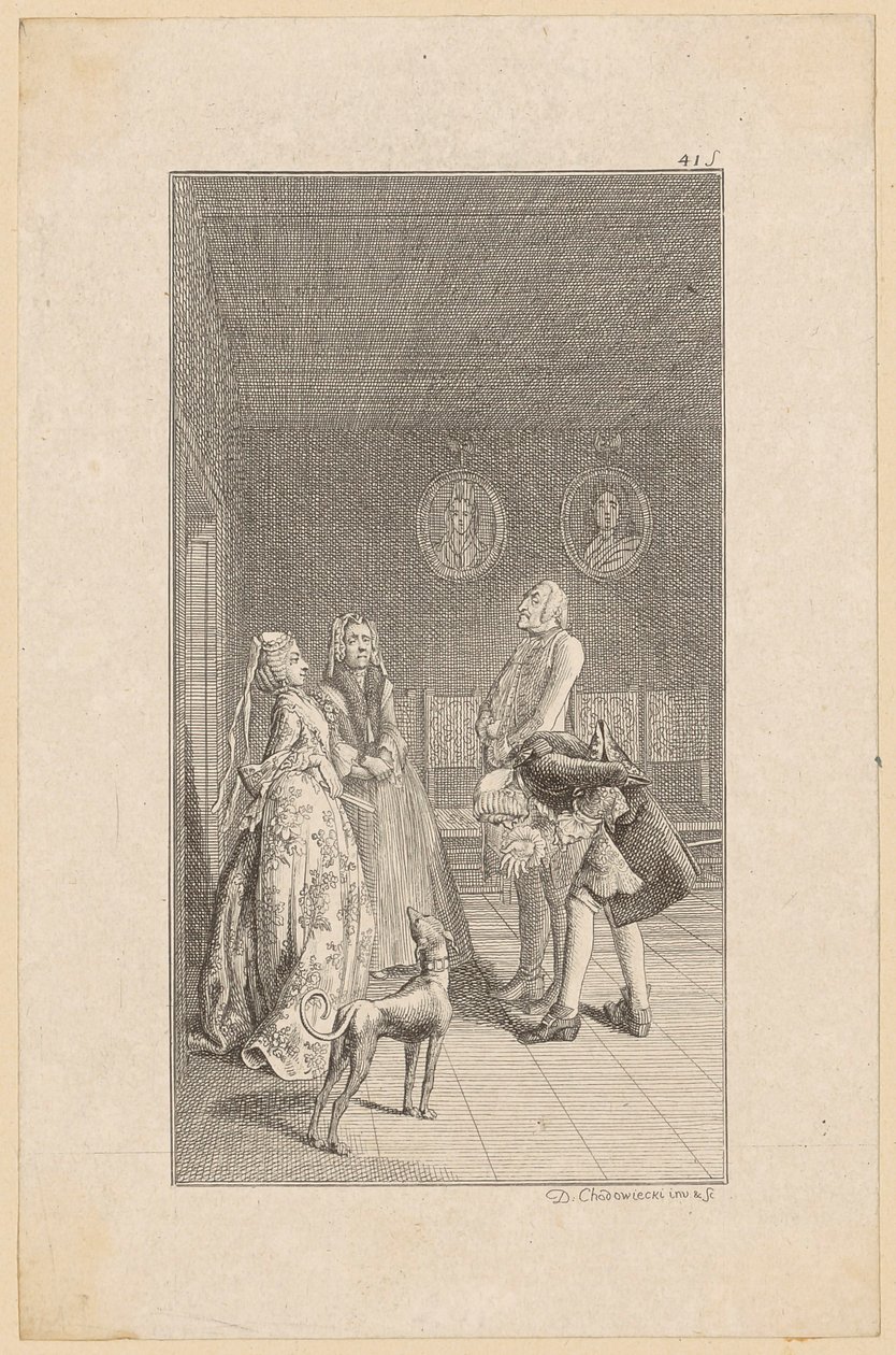 Her First Husband by Daniel Nikolaus Chodowiecki