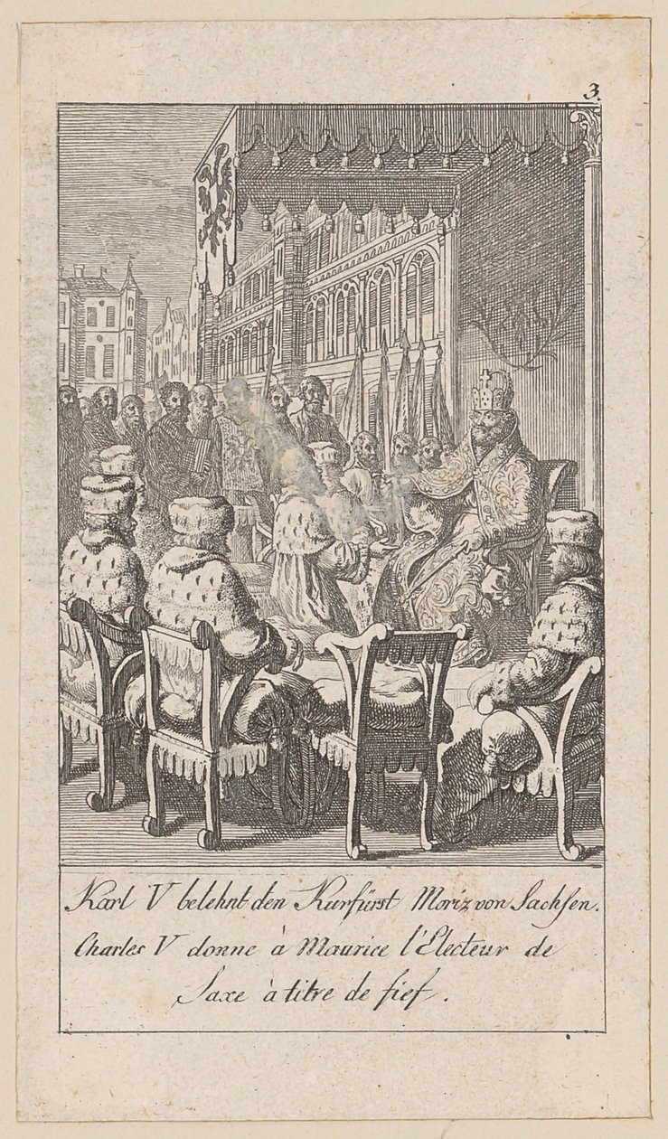 Charles V Enfeoffs Elector Maurice of Saxony, Sheet 3 of the Series 