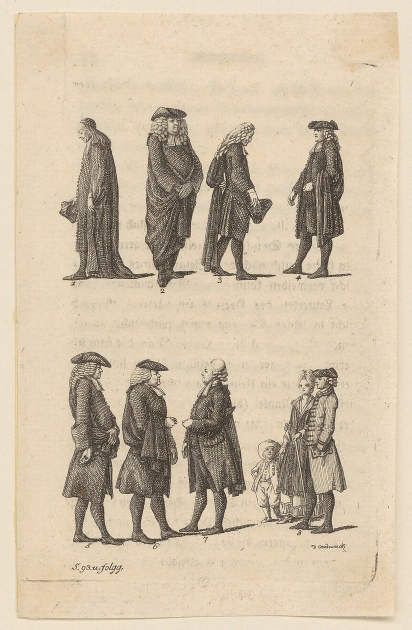Attire of Berlin preachers by Daniel Nikolaus Chodowiecki