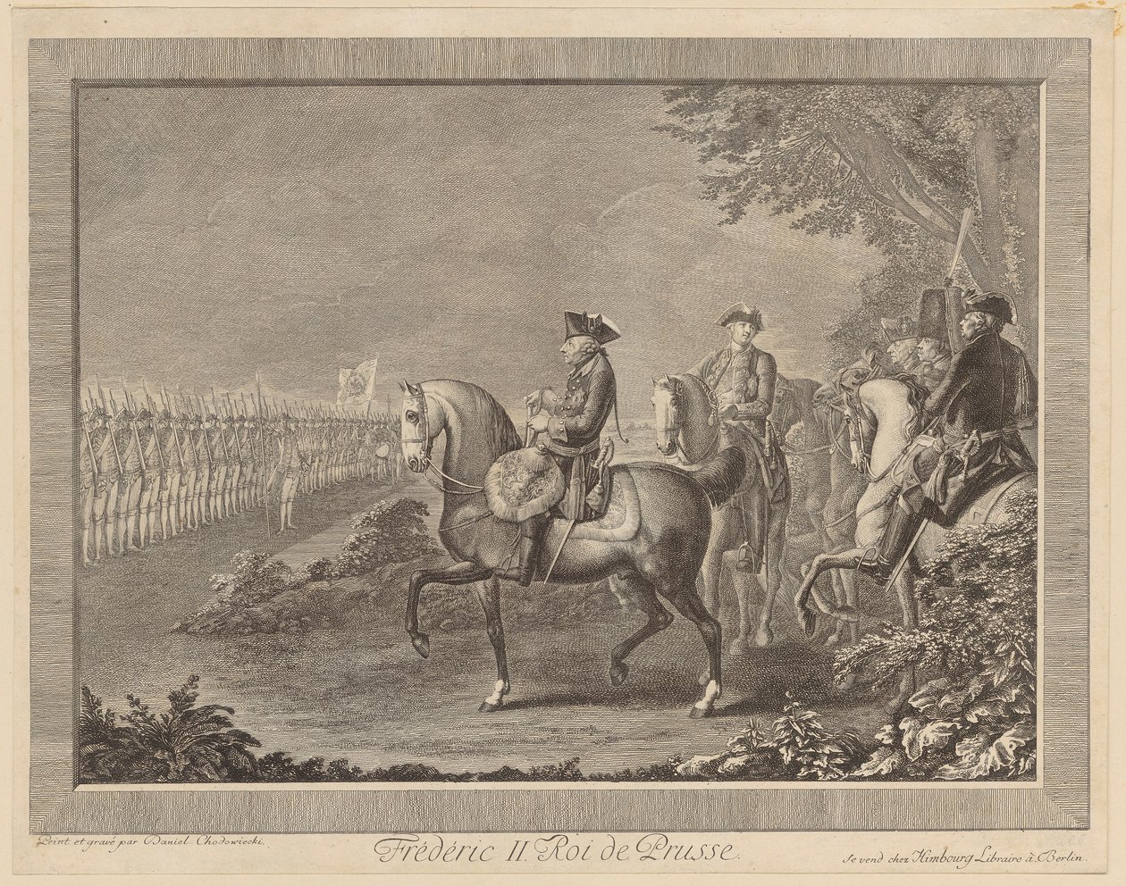 King Frederick II of Prussia, Guard Parade in Potsdam by Daniel Nikolaus Chodowiecki