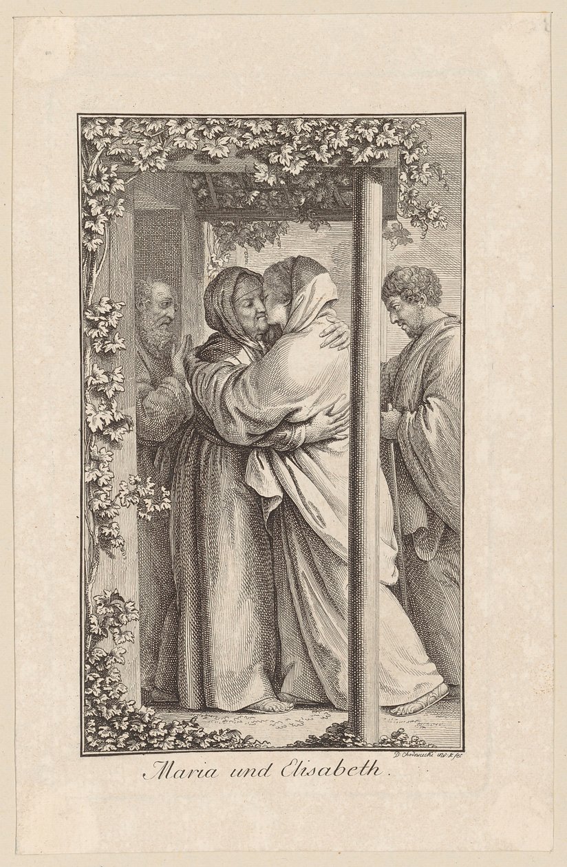 Mary and Elizabeth by Daniel Nikolaus Chodowiecki