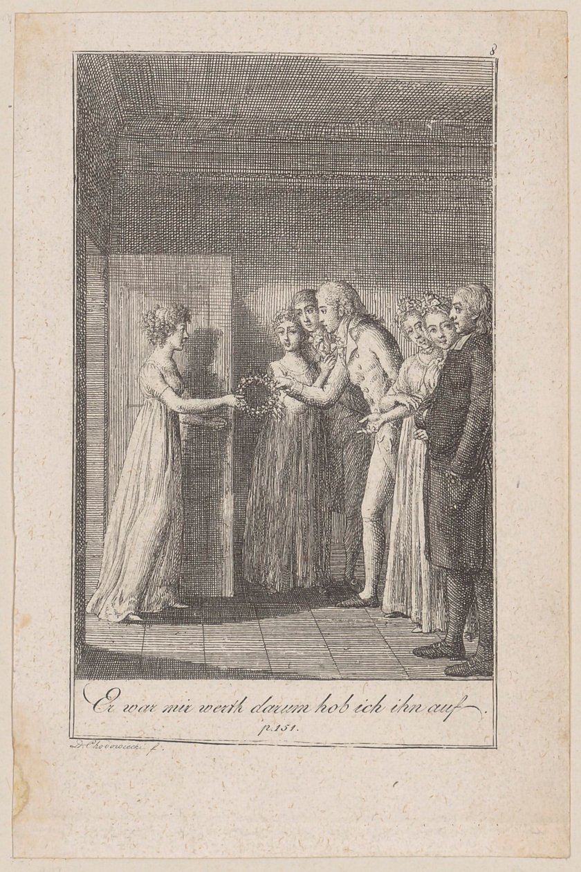 Minchen Brings Her Lover the Withered Wreath, Sheet 8 from the Series 