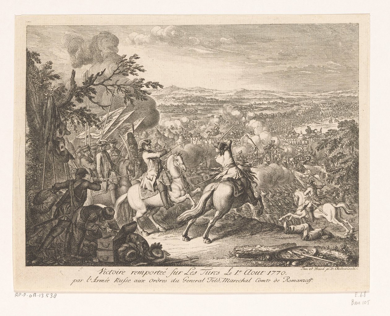 Victory of General Rumyantsev During the Battle of Cahul, 1770 by Daniel Nikolaus Chodowiecki