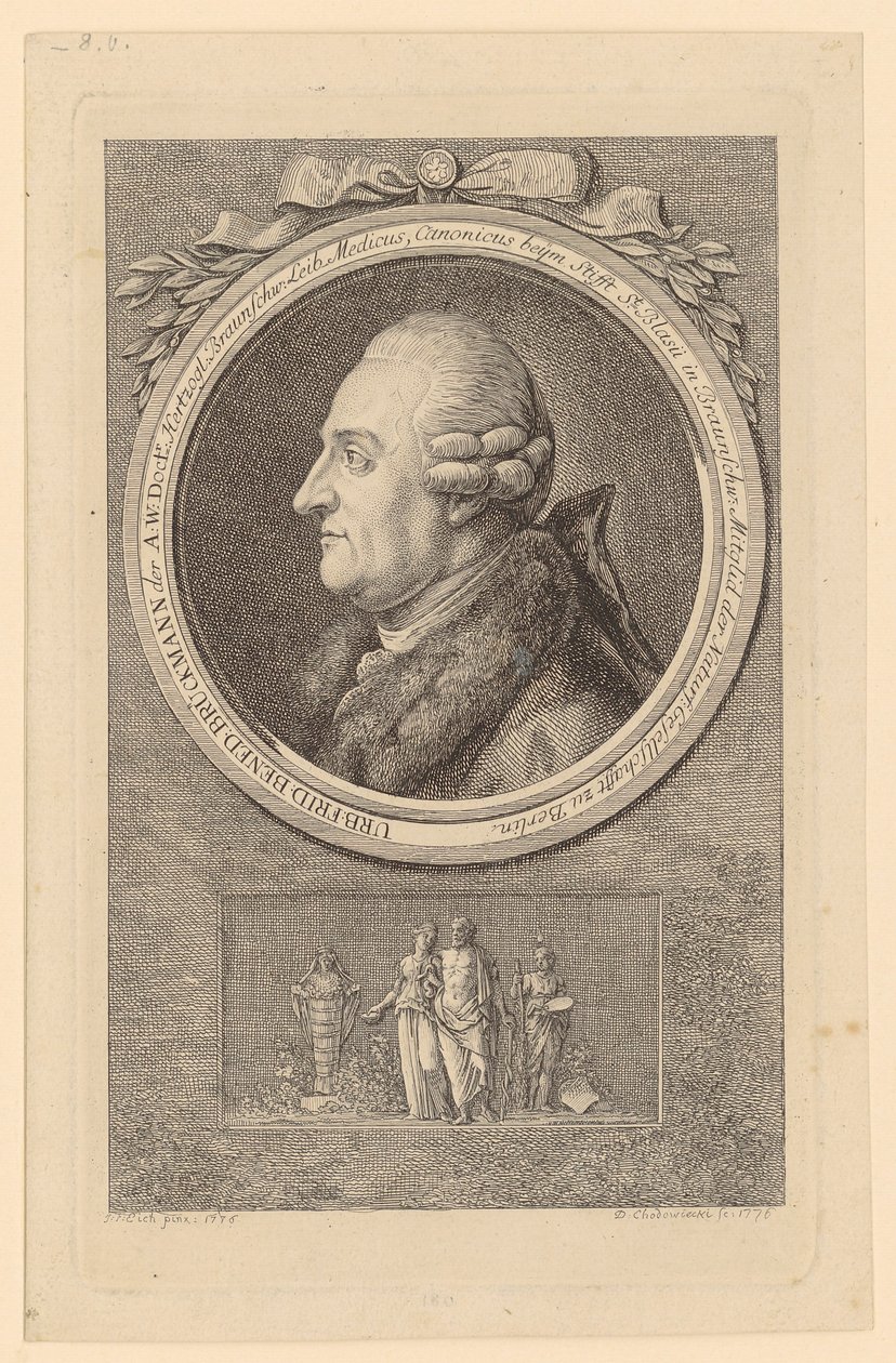Portrait of U. F. B. Brückmann by Daniel Nikolaus Chodowiecki