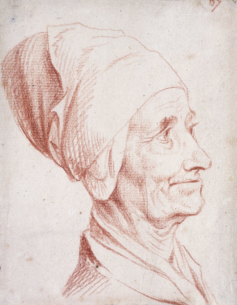Portrait of a Man Said to be Voltaire, Small Bust-length, in Profile by Daniel Nikolaus Chodowiecki