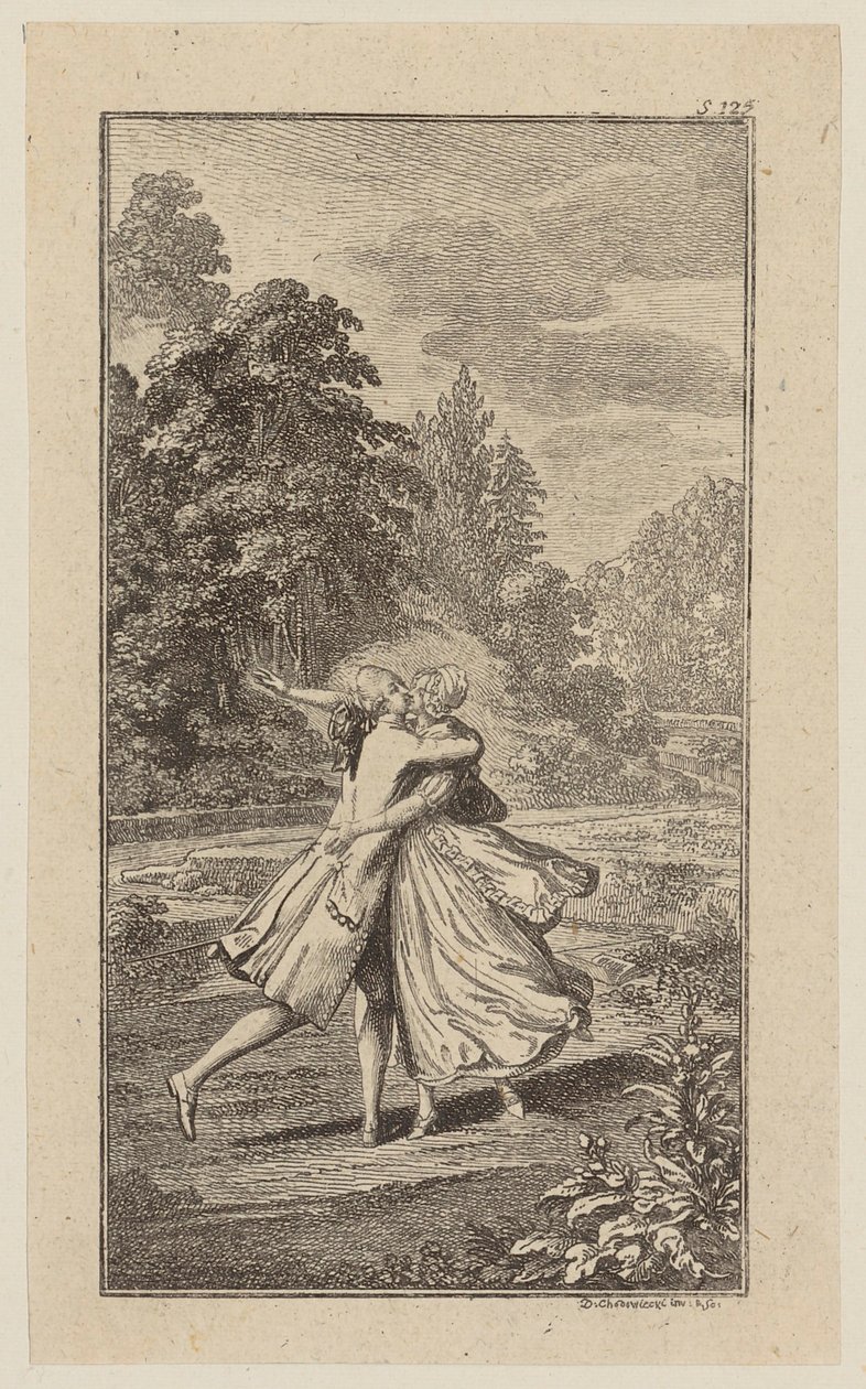 Infant in Tender Embrace with Mariane by Daniel Nikolaus Chodowiecki