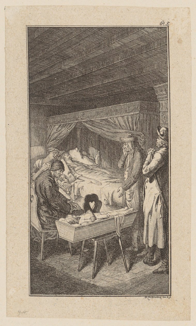 Sebaldus on His Deathbed by Daniel Nikolaus Chodowiecki