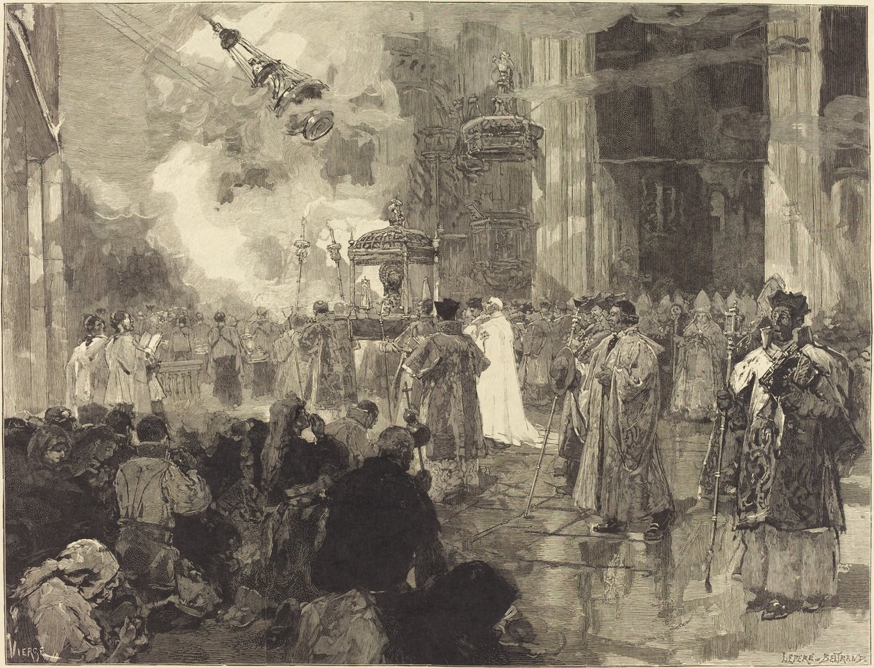 The Festivals of Saint James of Compostela: The Procession of Relics by Daniel Urrabieta Vierge