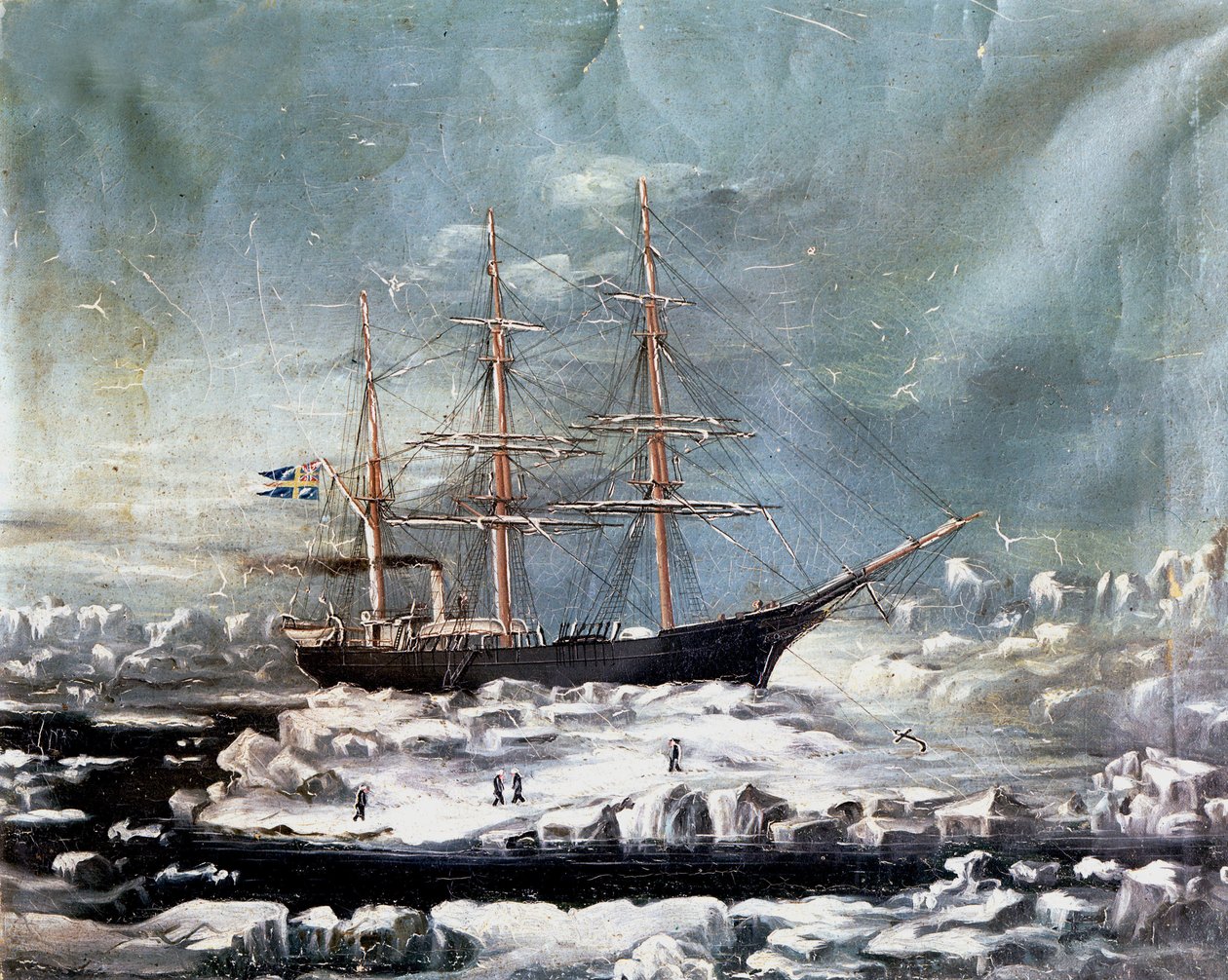 The Ship of the Finnish Explorer, Nils Adolf Erik, Baron Nordenskjold by Danish School