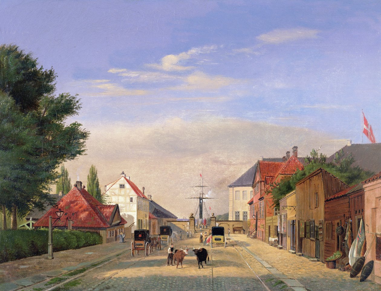 Street Scene by Danish School