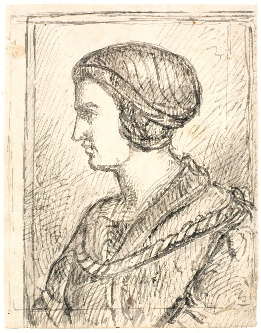 Bust of a Woman in Profile, Dressed in an Older Costume by Dankvart Dreyer