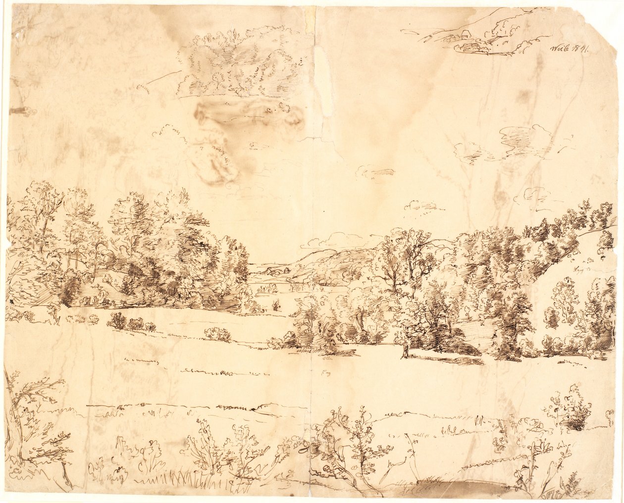 A Forest Meadow between Tree-Covered Hills by Dankvart Dreyer