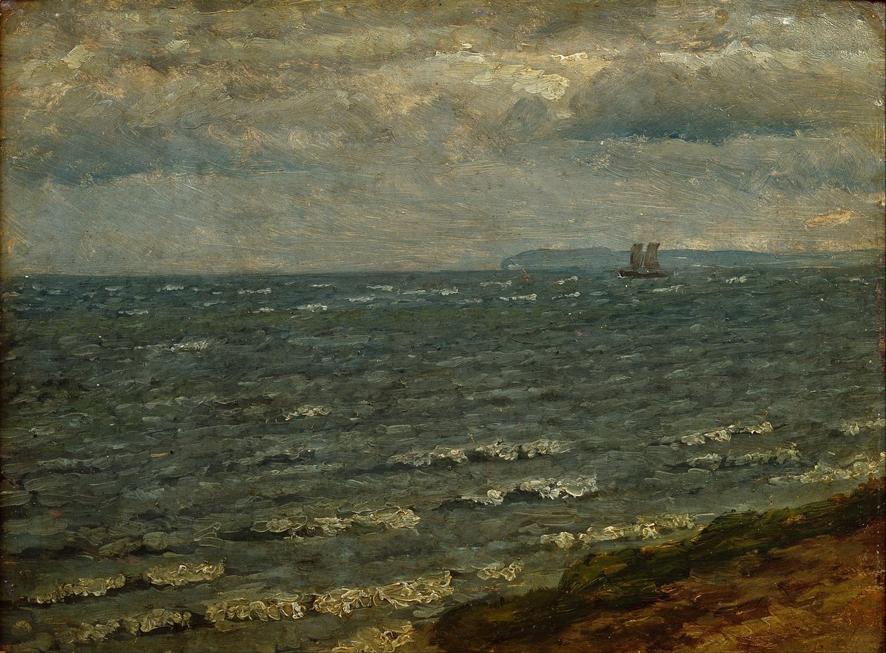 Seascape with impending rain. Lillebælt by Dankvart Dreyer
