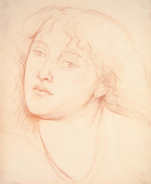 Head of a woman by Dante Gabriel Charles Rossetti