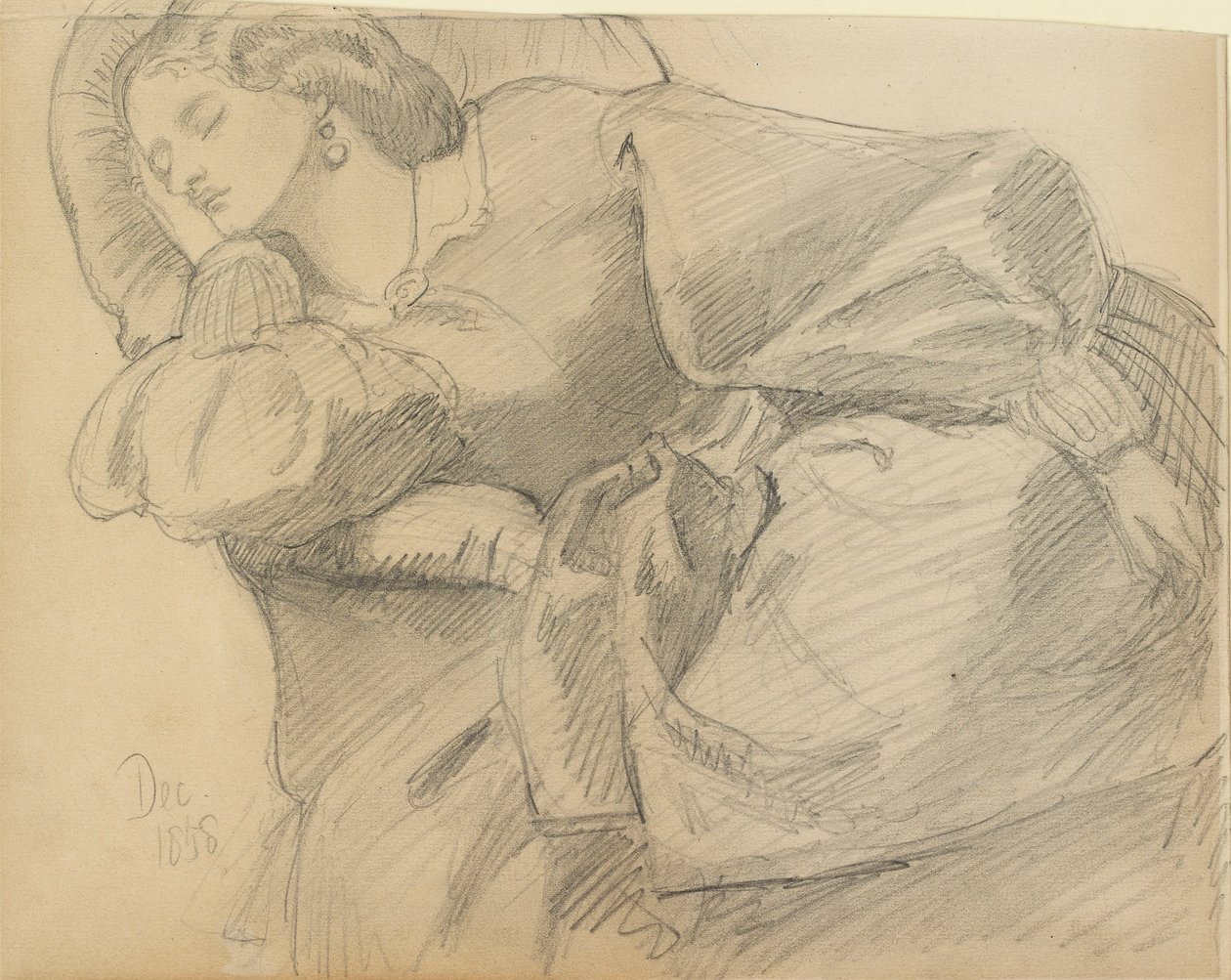 Ruth Herbert Asleep by Dante Gabriel Rossetti