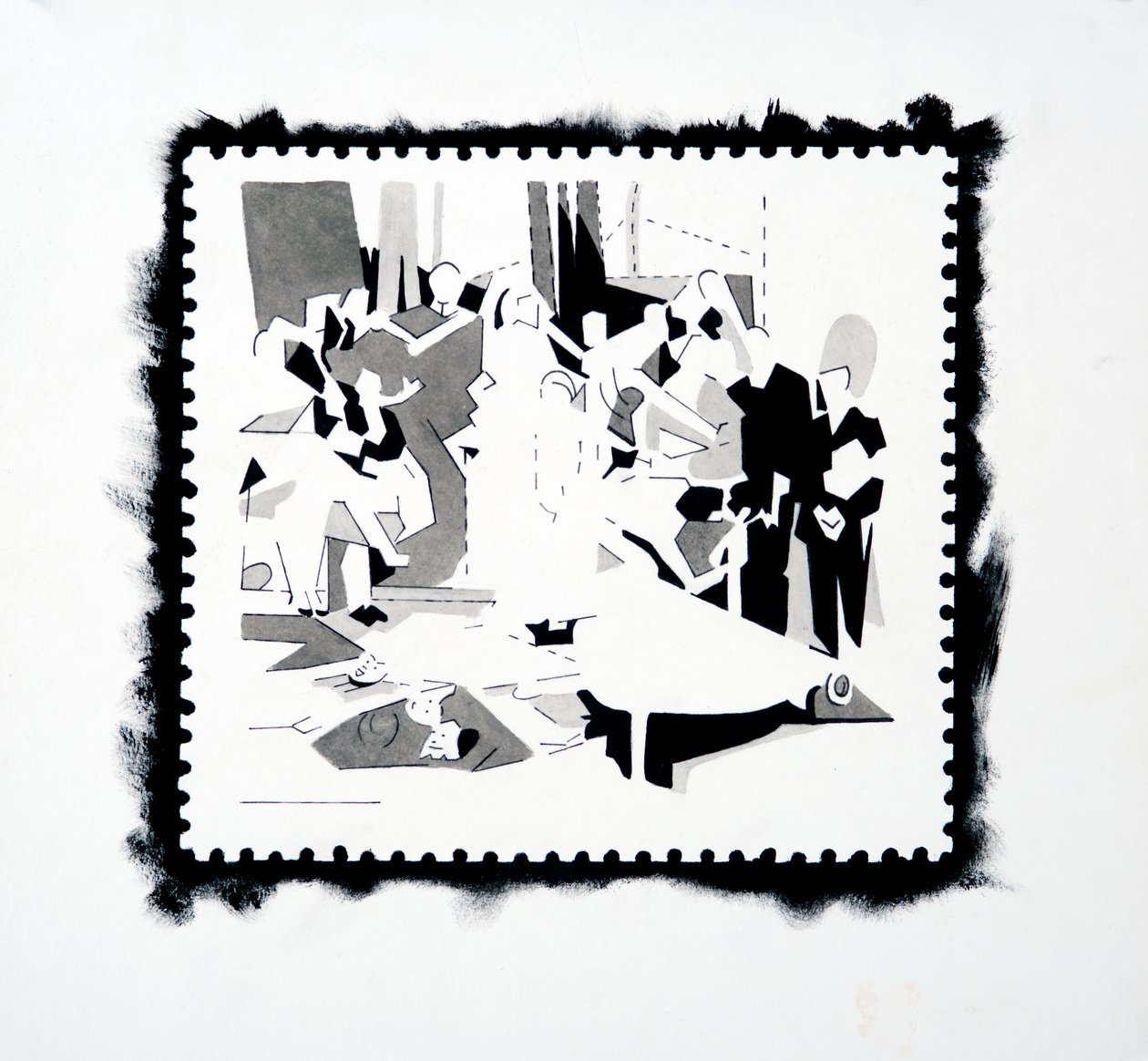 Feast of Pan (stamp study) by Darren Coffield