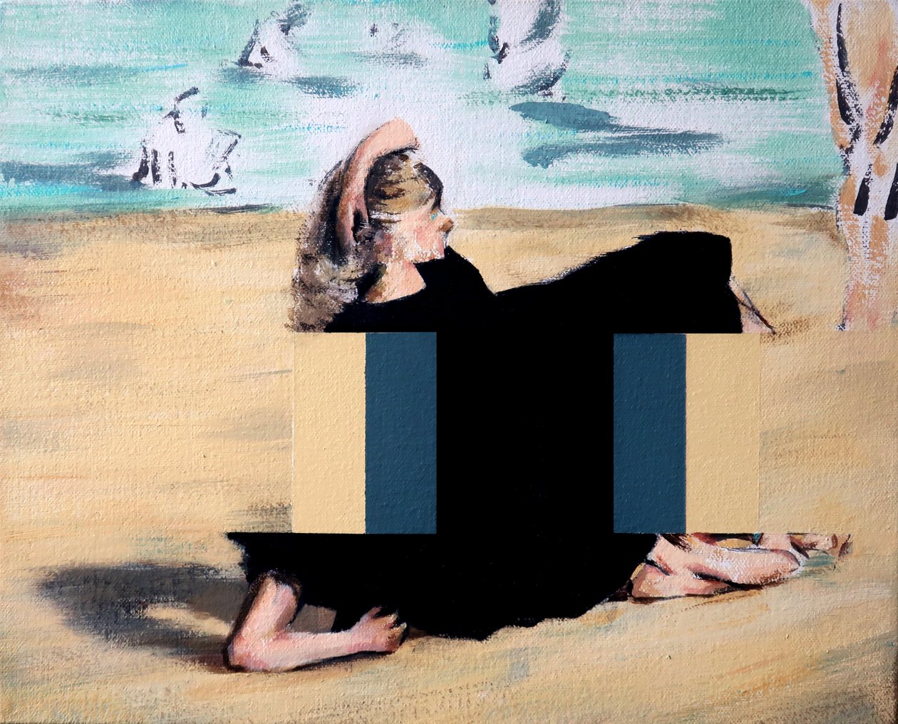 On the Beach (after Manet), 2019 by Darren Coffield