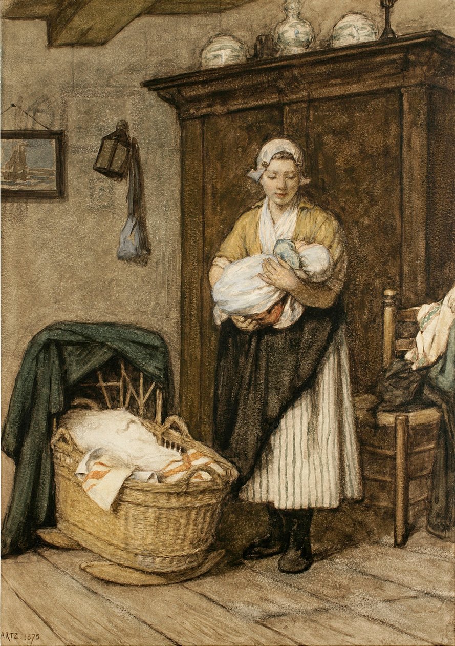 The Firstborn, 1875 by David Adolph Constant Artz