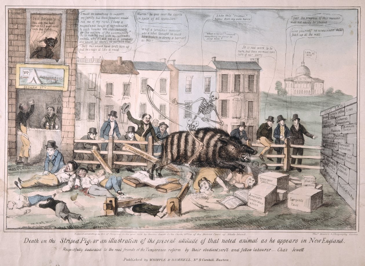 Death on the Striped Pig, 1839 by David Claypoole Johnston