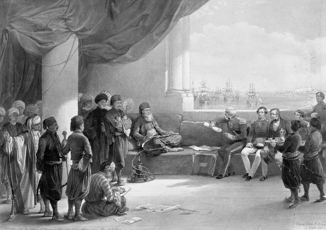 Interview with the Viceroy of Egypt at his place in Alexandria, from 