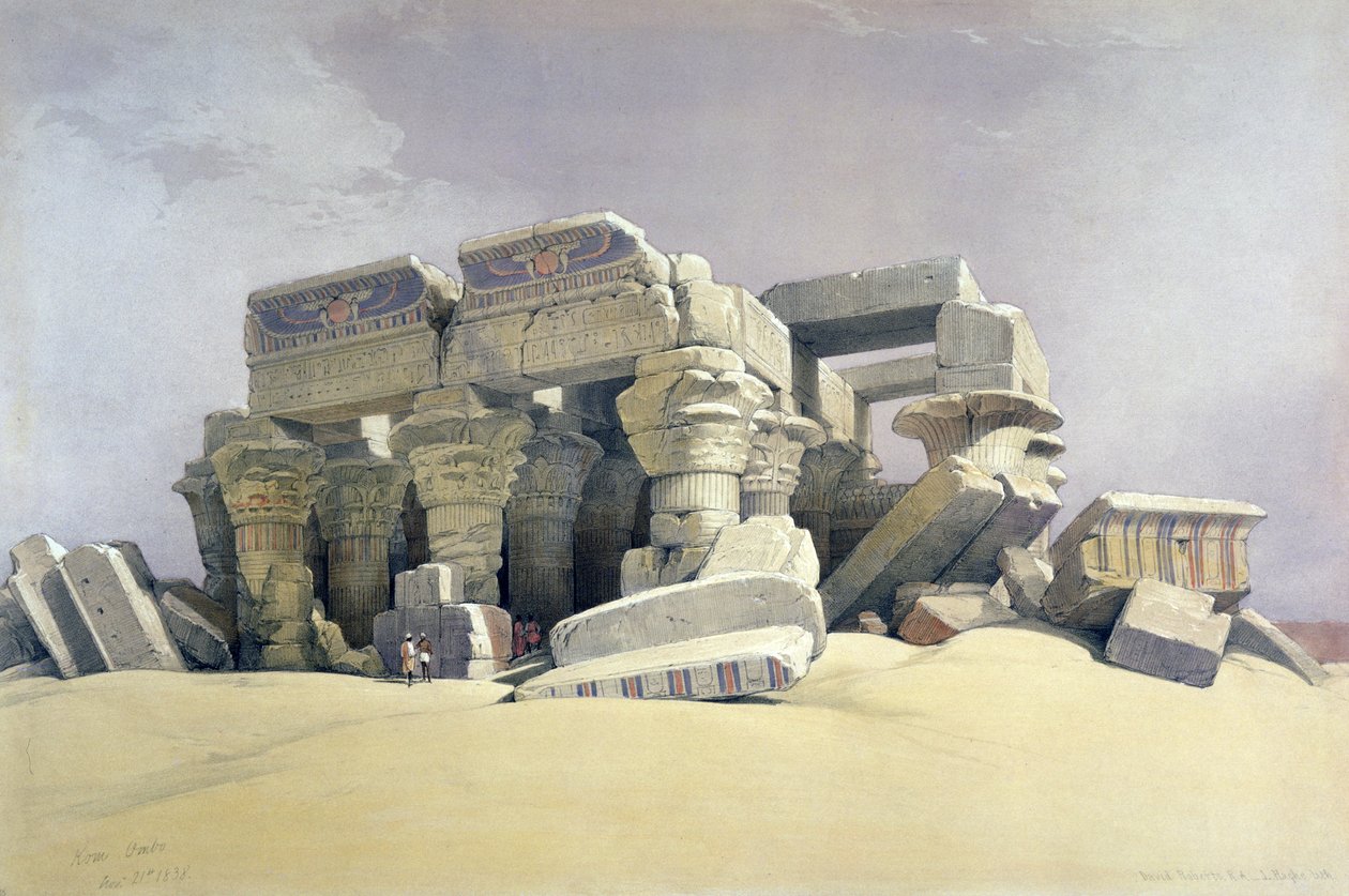 Kom Ombo, November 1838 by David (after) Roberts