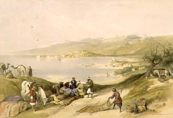 Sidon Looking Towards Lebanon, plate 75 from Volume II of 
