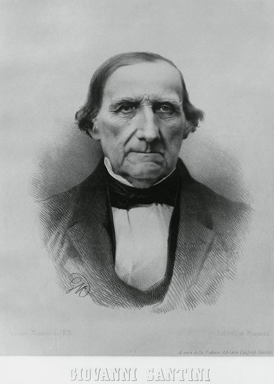 Portrait of Giovanni Santini, Italian astronomer, mathematician and scientist by John Ward Dunsmore