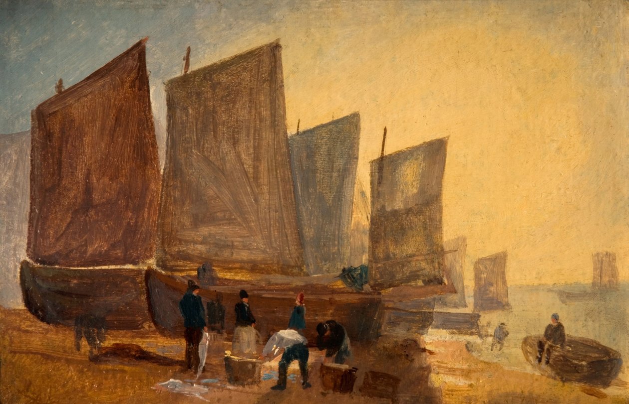 Fishing Boats, Hastings by David Cox the elder
