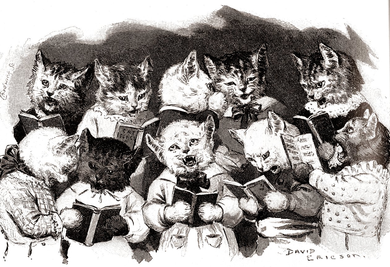 Singing Cat Choir, Early 20th Century by David Ericson