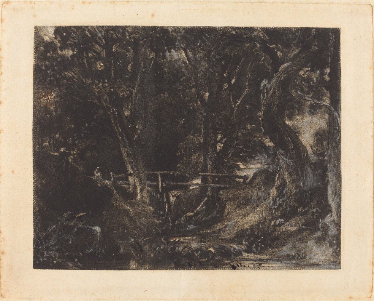 A Dell at Helmingham Park, Suffolk by David Lucas after John Constable