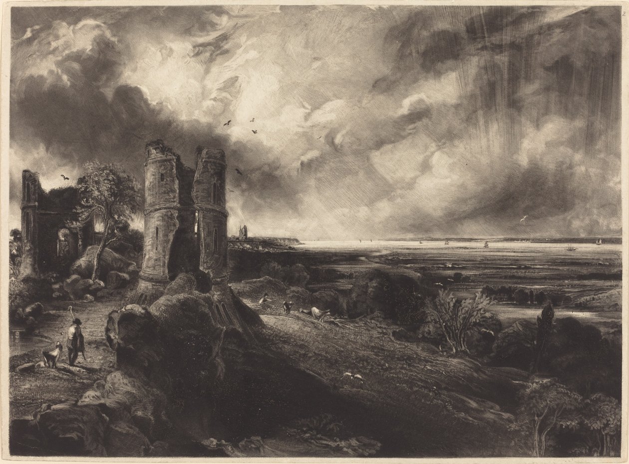 Hadleigh Castle (Large Plate) by David Lucas after John Constable