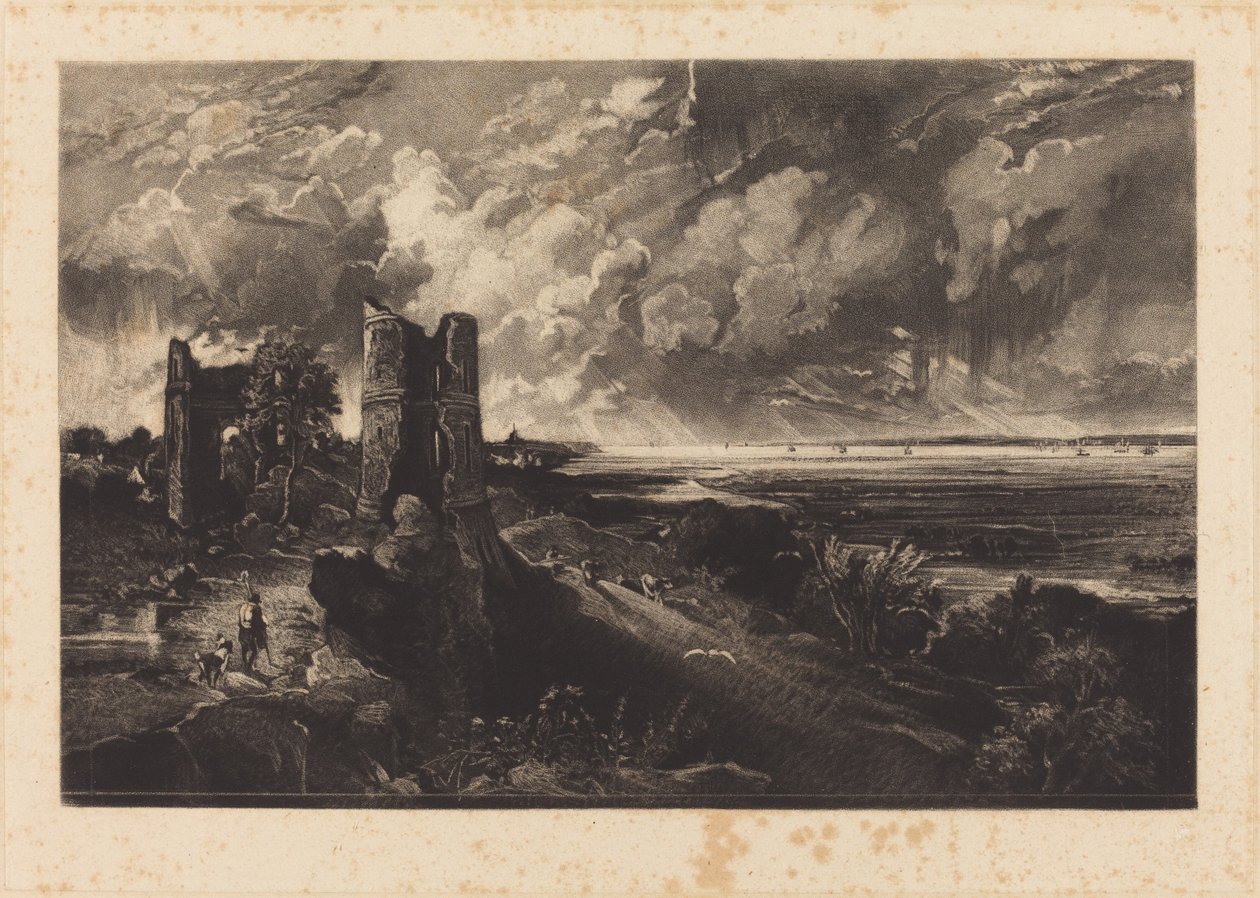 Hadleigh Castle (Small Plate) by David Lucas after John Constable