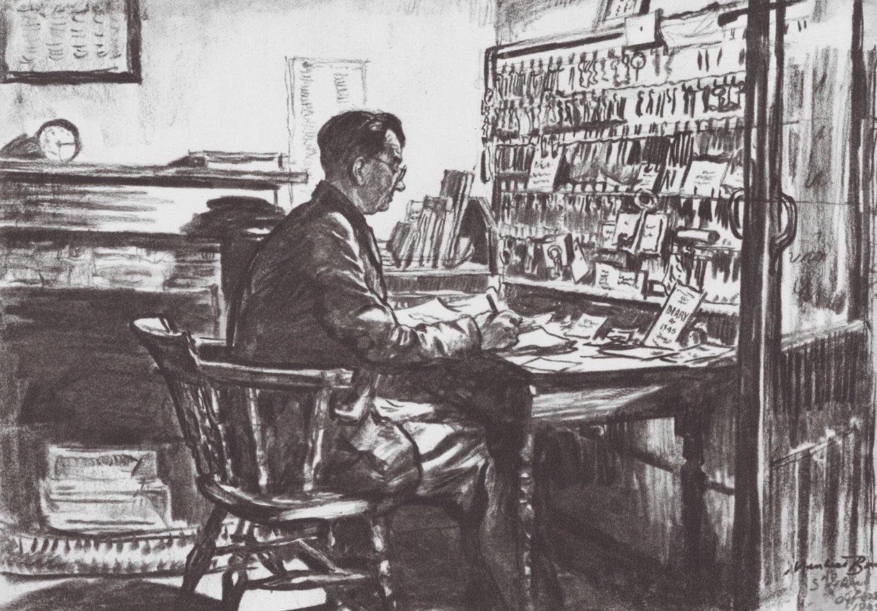 Oxford: A College Porter by David Muirhead (after) Bone