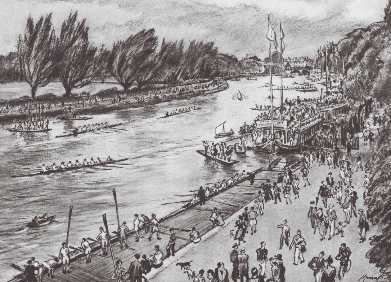 Oxford: Eights Week, Between the Races by David Muirhead (after) Bone