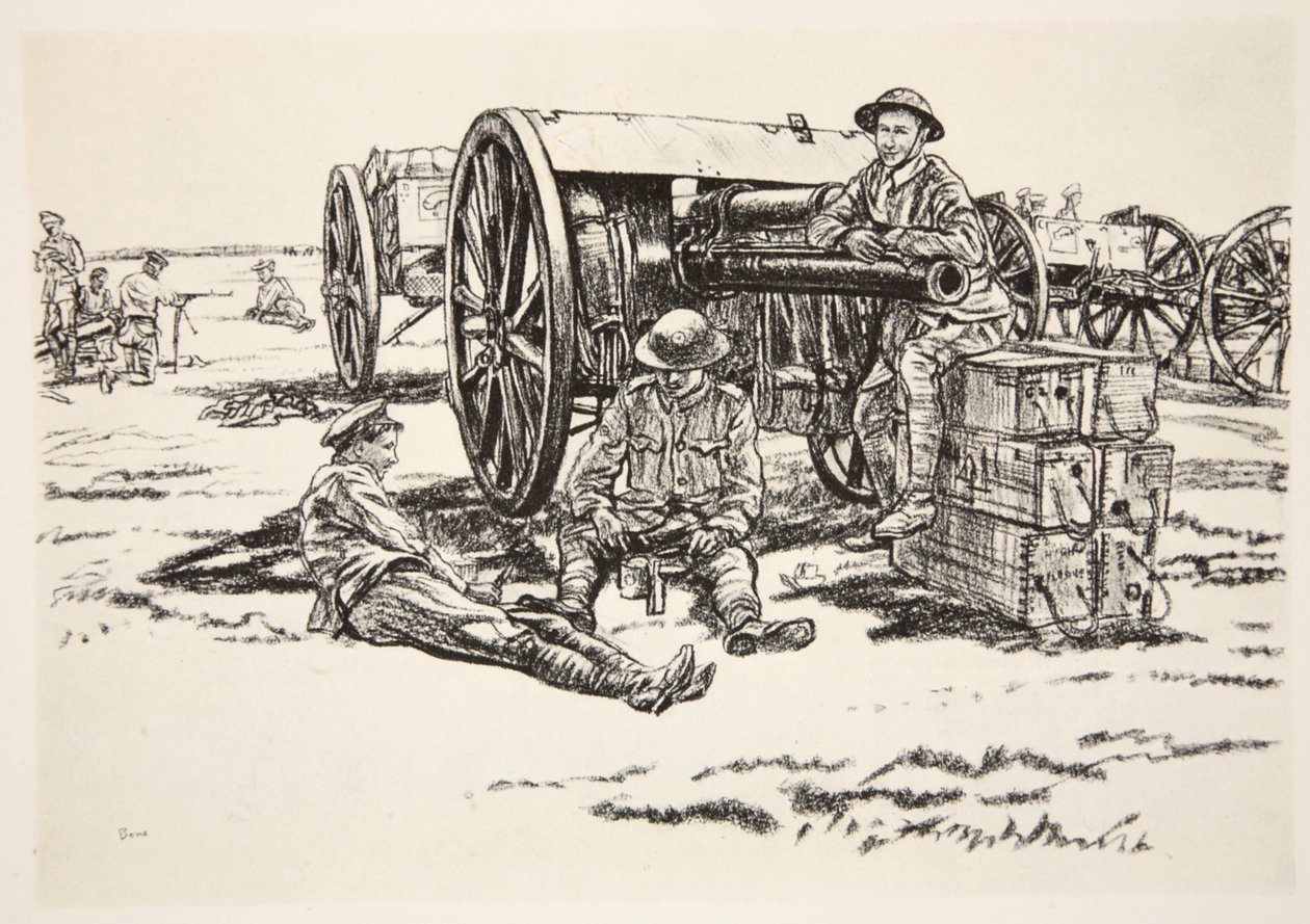 Dinner Time: Men of the RFA, illustration from 