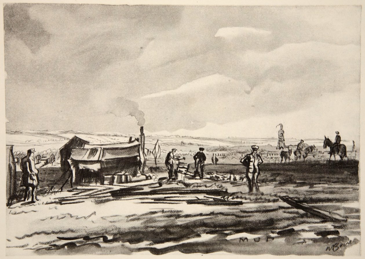On the Somme: Mud, illustration from 