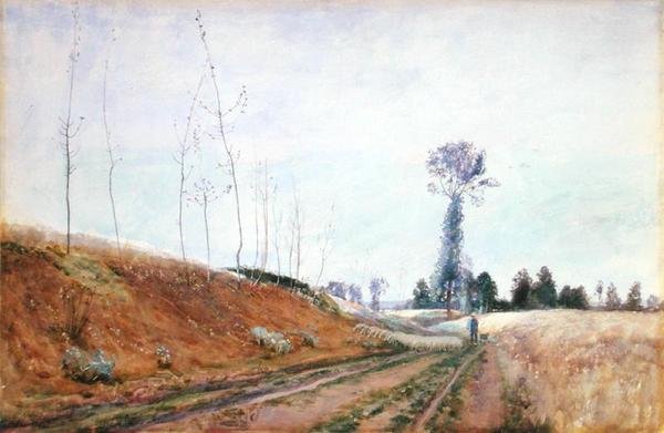 Roadside Pasture in Picardy by David Murray