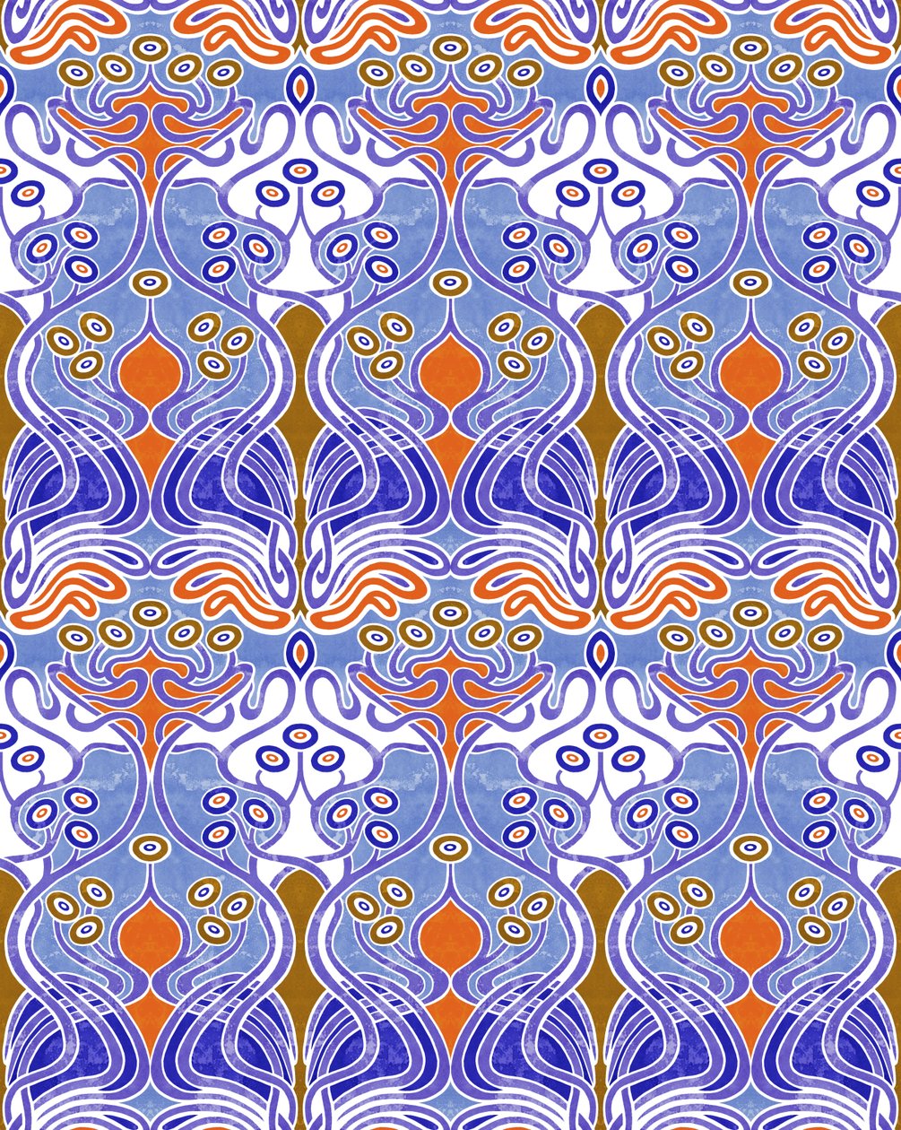 Beauclair Blue Orange, 2018 by David Newton