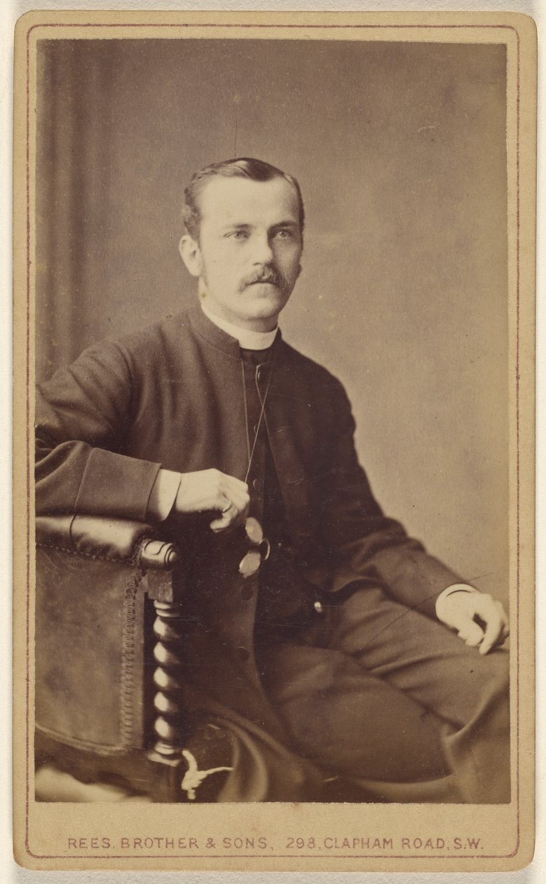 Unidentified Man with Moustache, Seated by David Rees and Brother and Son