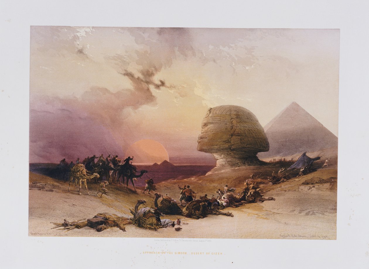 Approach of the Simoom. Desert of Gizeh, from 