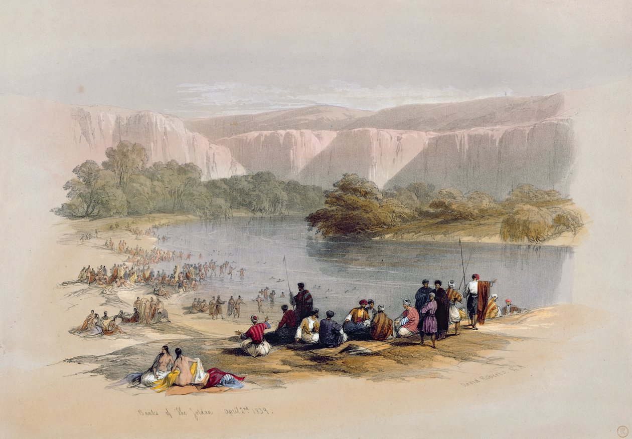 Banks of the Jordan, April 2nd 1839, plate 48 from Volume II of 